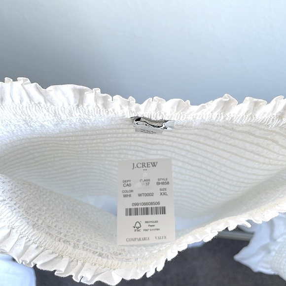 NWT JCrew Factory White Ruched Peplum Tank Size XXL - Picture 3 of 3